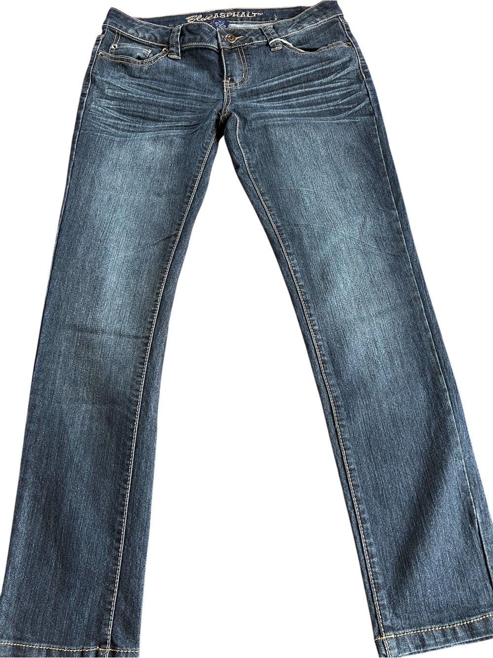 Blue Asphalt Women's Mid Wash Bootcut Jeans - Blue